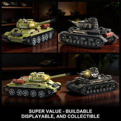 MISTBUY T-34 light-up tank with authentic WWII details