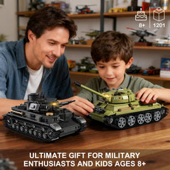 MISTBUY tank-building bricks with numbered bags support organized assembly