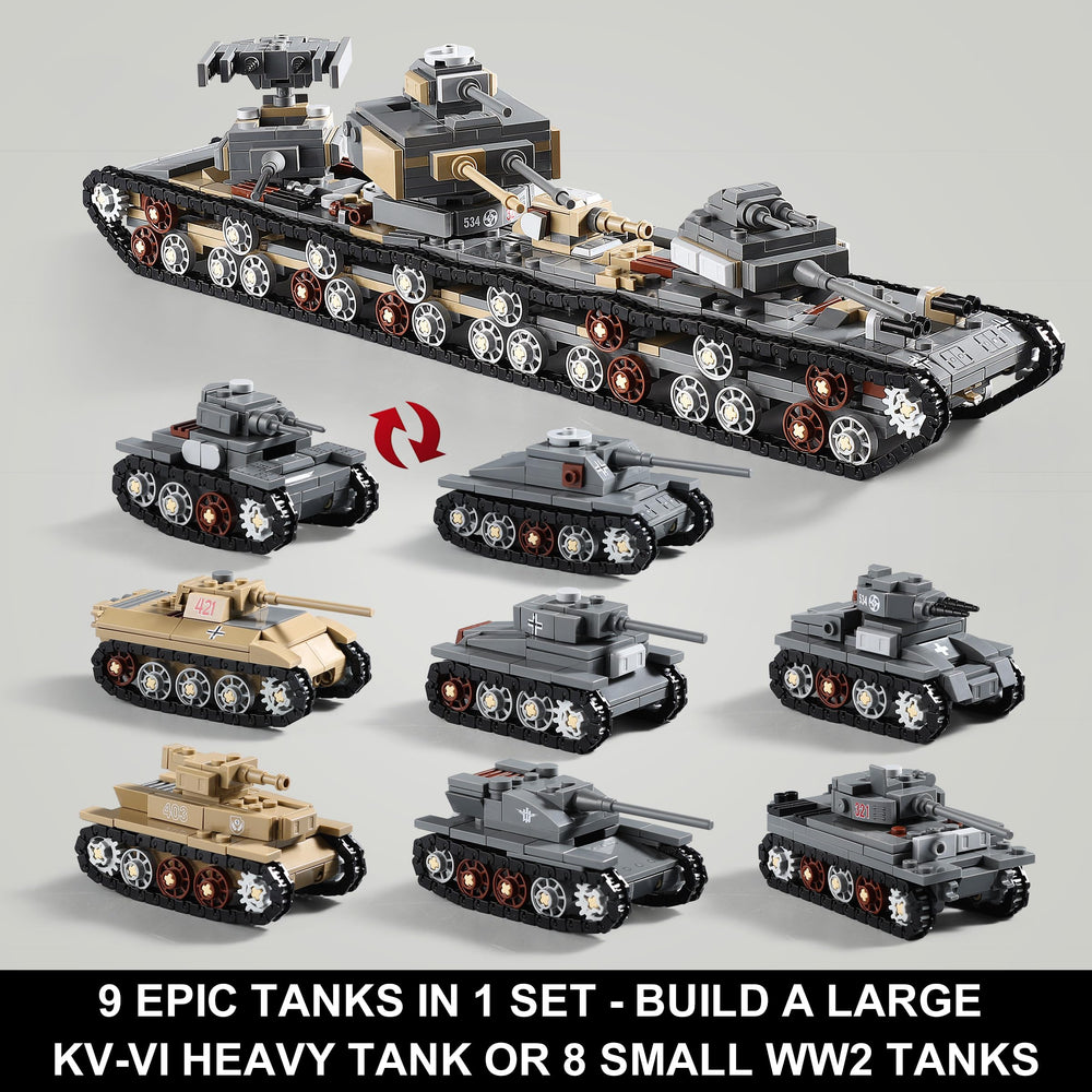 MISTBUY Tiger and T-38 tanks for historic re-enactment play
