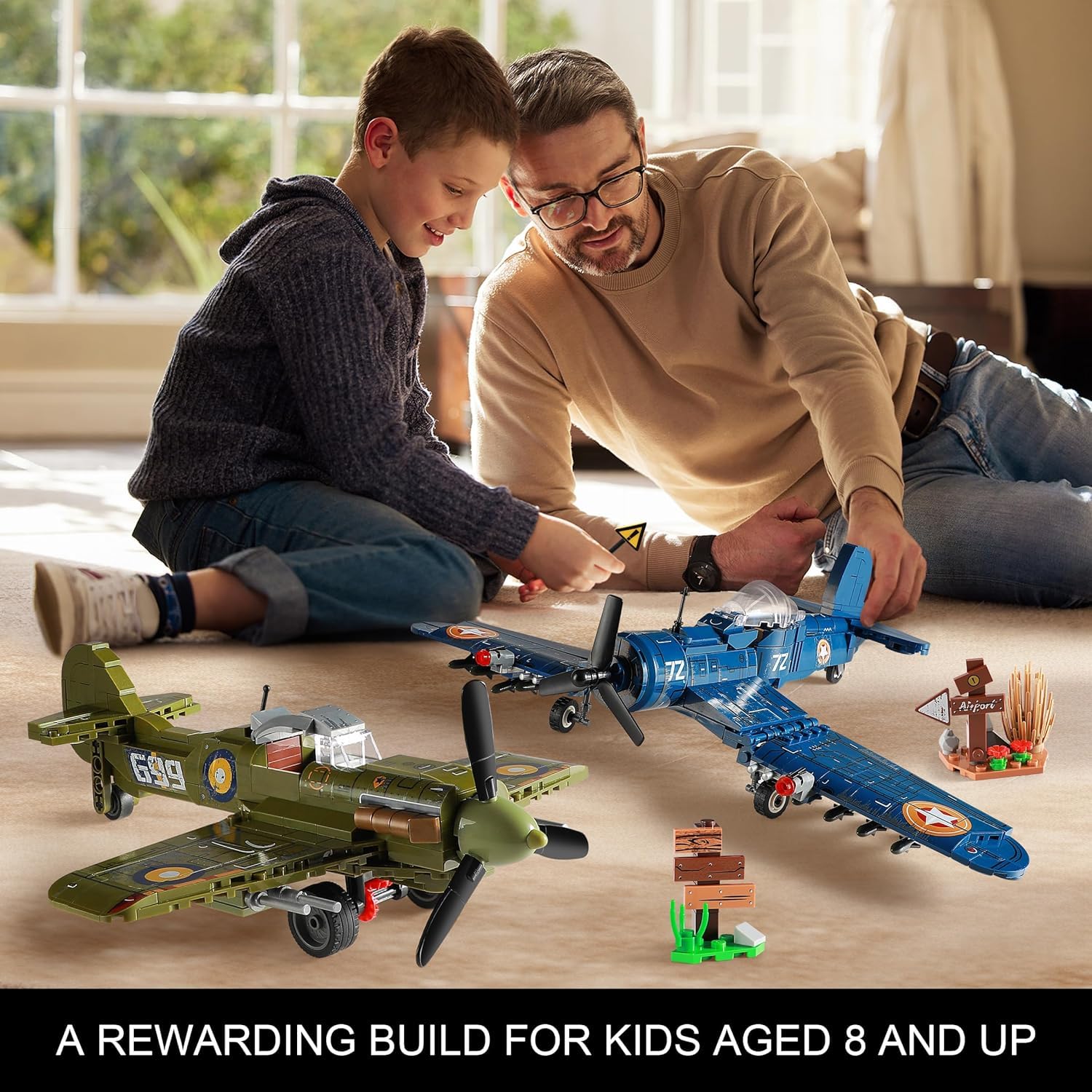 MISTBUY war plane accessories like road signs enhance storytelling scenes