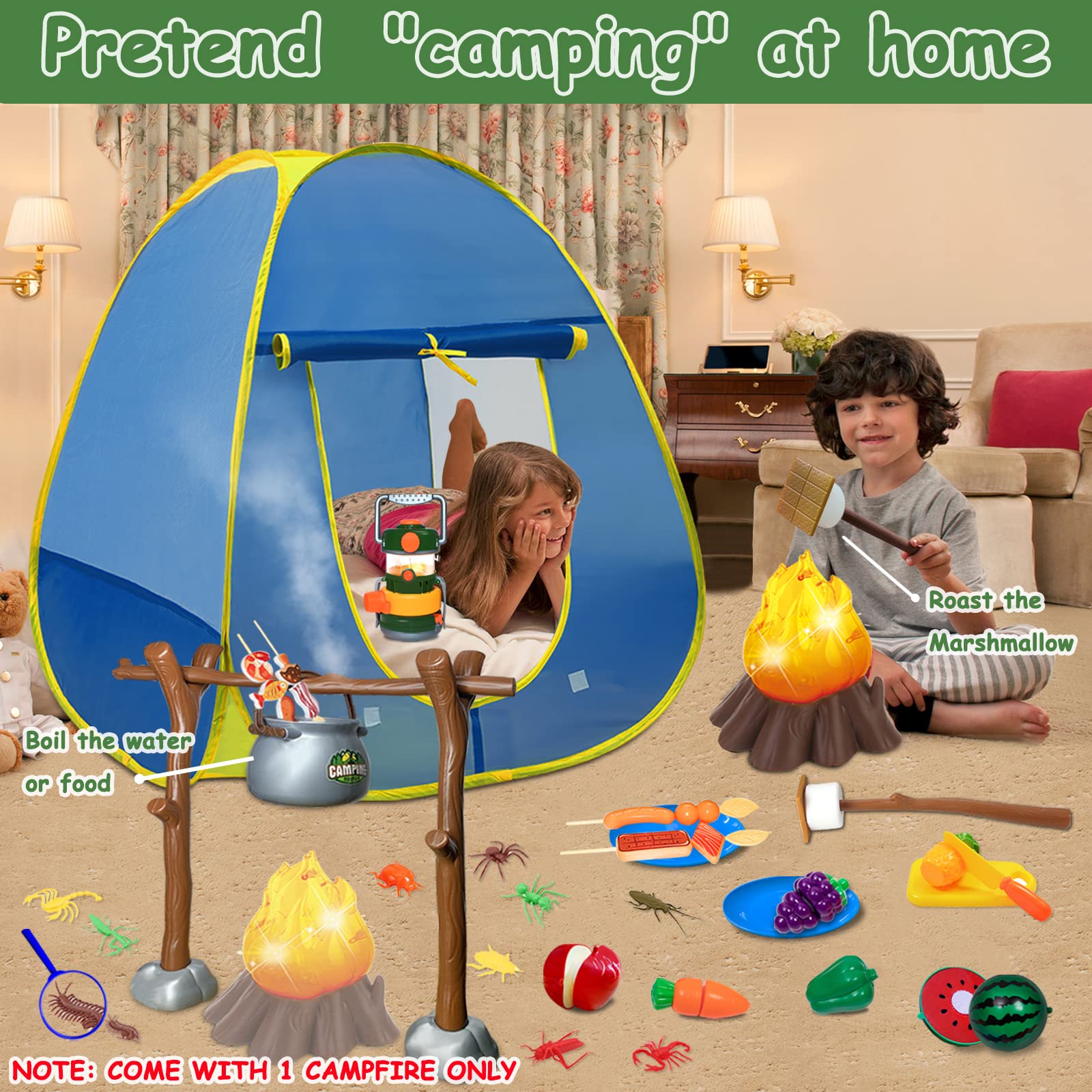MITCIEN campfire gear adds realistic sound and lighting for pretend camping