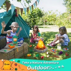 MITCIEN camping toys insects and magnifying glass spark nature curiosity during pretend adventures.