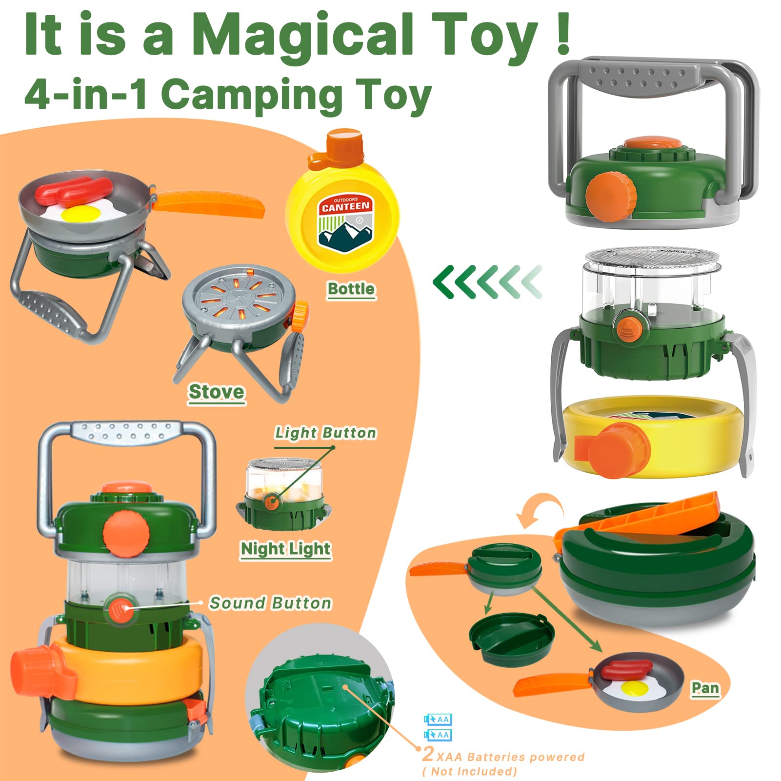MITCIEN pretend camping accessories set supports imaginative role-play