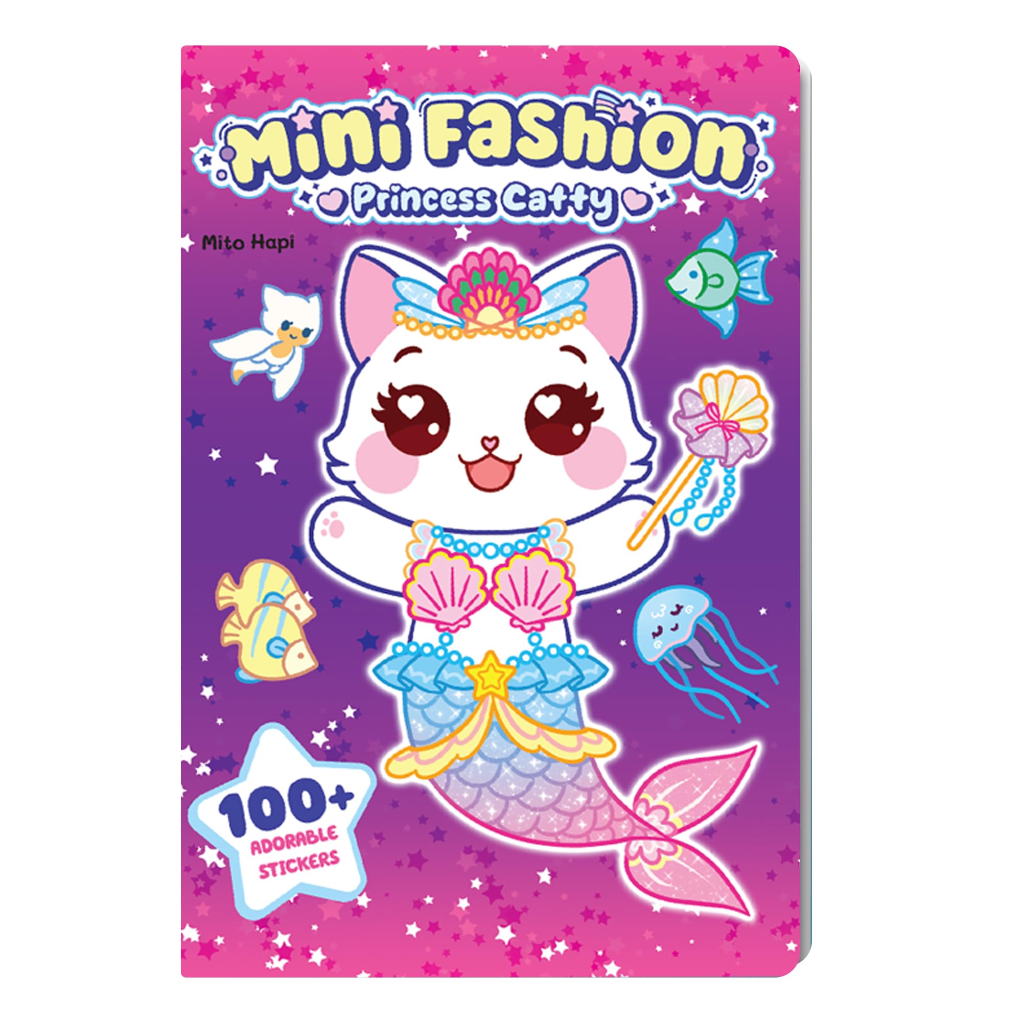 Mito Hapi Princess Catty cover showcasing colorful dress-up stickers for imaginative play.