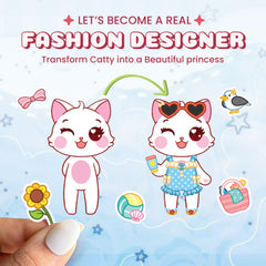Mito Hapi Princess Catty sticker spread for endless outfit design and storytelling.