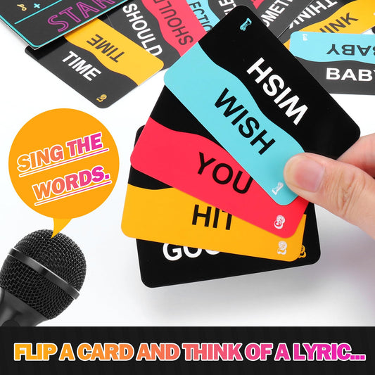Mity Rain foam microphone in use for energetic round of lyrics.