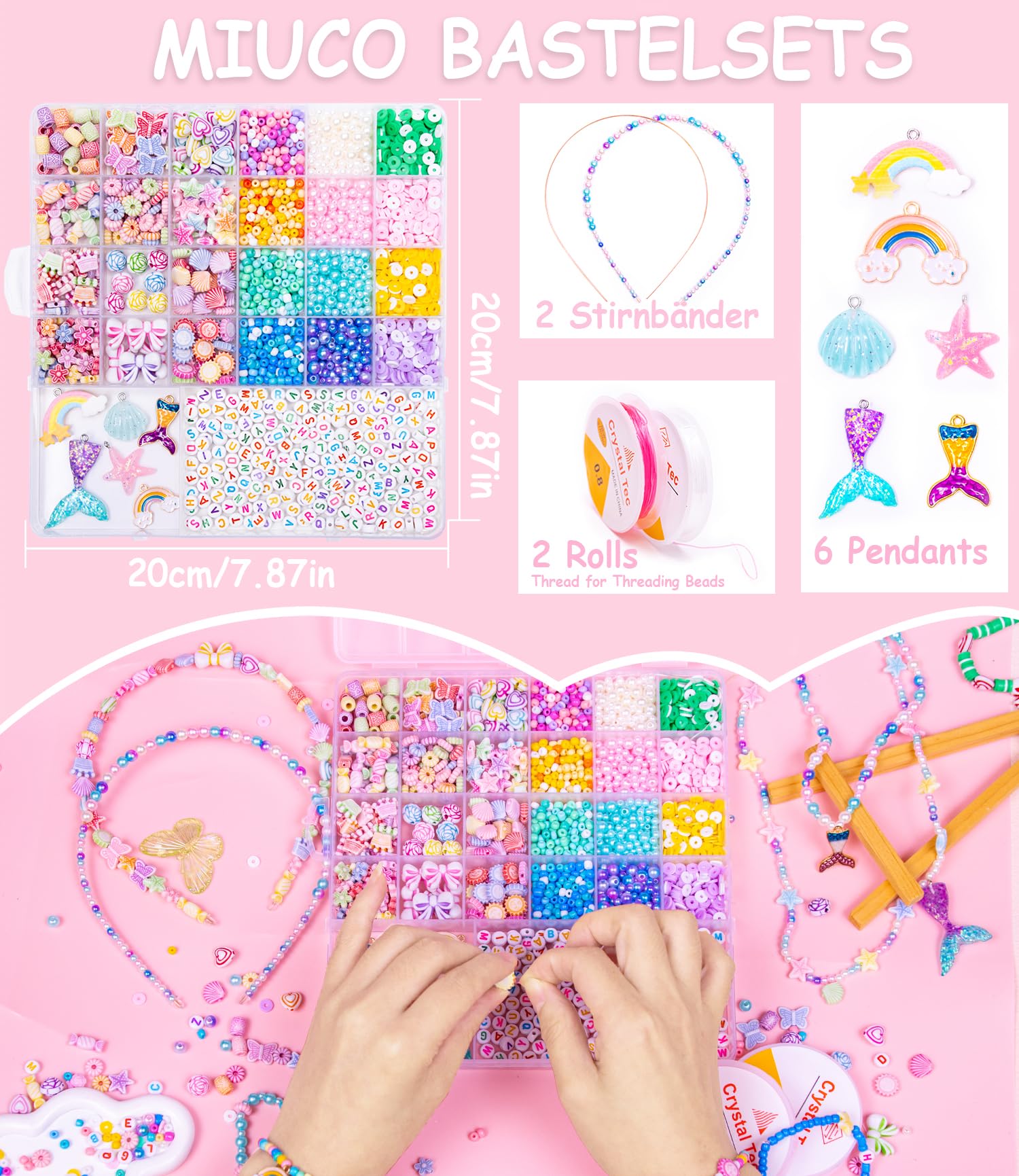 MiuCo beads and charms collection for easy DIY necklace making.