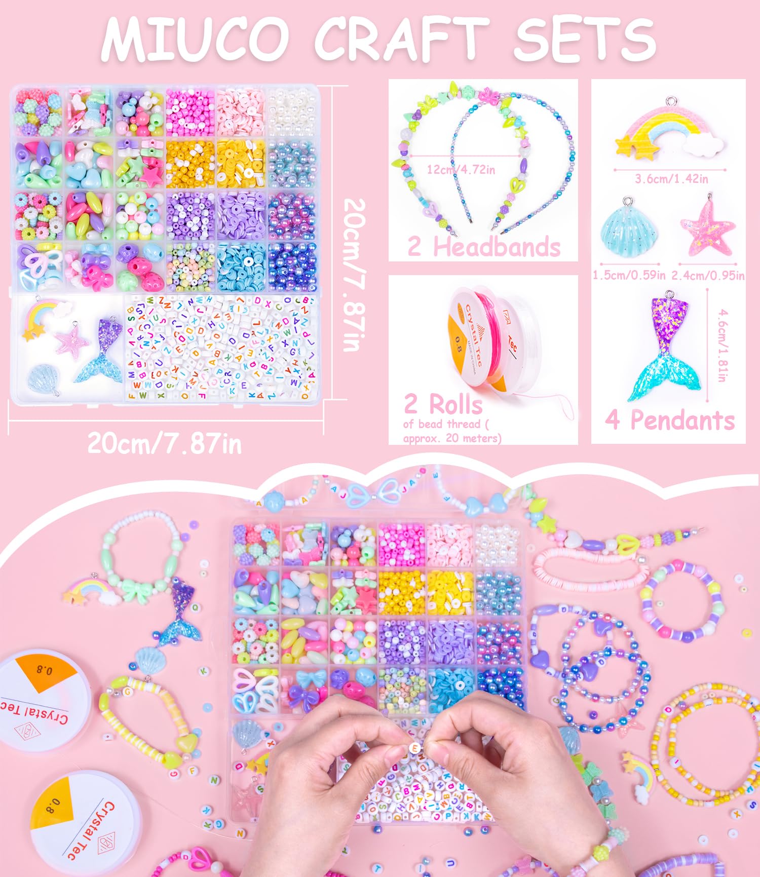 MiuCo kit featuring 220 alphabet beads for personalized designs