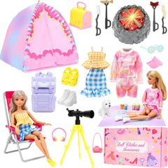 Miunana doll camping tent enhances imaginative play for 11-12 inch dolls.