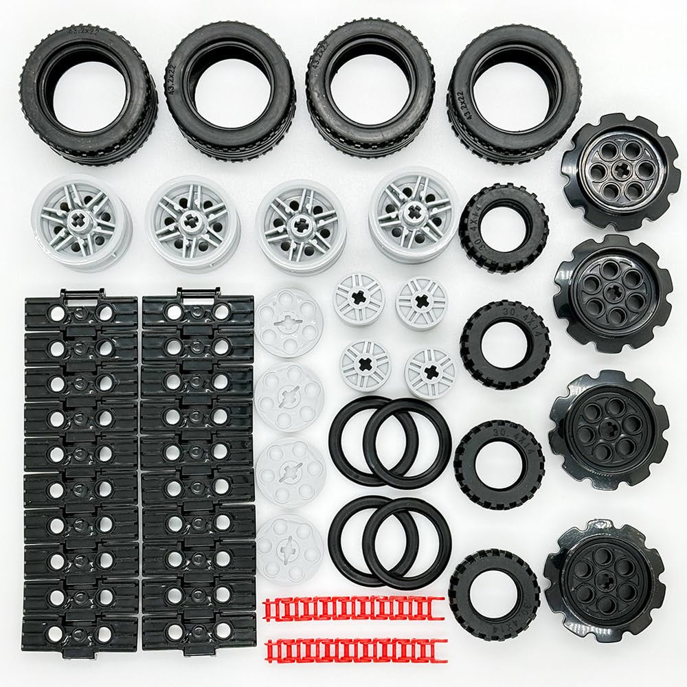 Miutrue gears, wheels and chain links ideal for building sturdy model vehicles