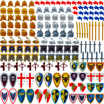 Miutrue Medieval Knight Shield – durable shield for imaginative play and compatible with major block sets.