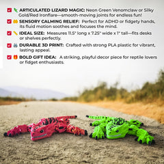 Mivi Collection Armadillo Lizard 3D-printed model calms hands during work.