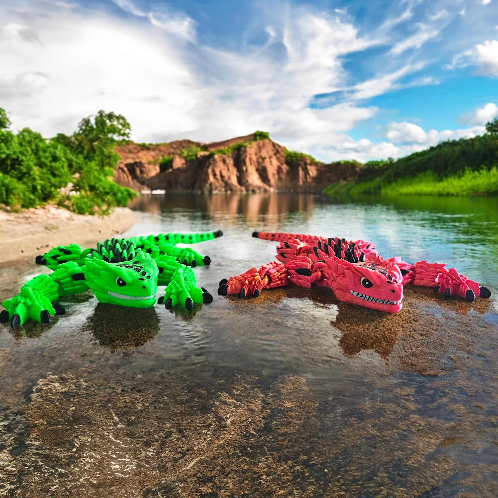 Mivi Collection Armadillo Lizard measures compactly for easy placement.