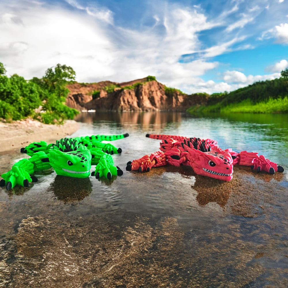 Mivi Collection Armadillo Lizard measures compactly for easy placement.