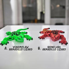 Mivi Collection Armadillo Lizard on desk offers tactile focus and color.