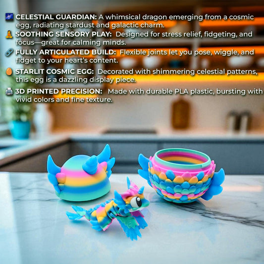 Mivi Collection celestial egg display glows softly in the dark
