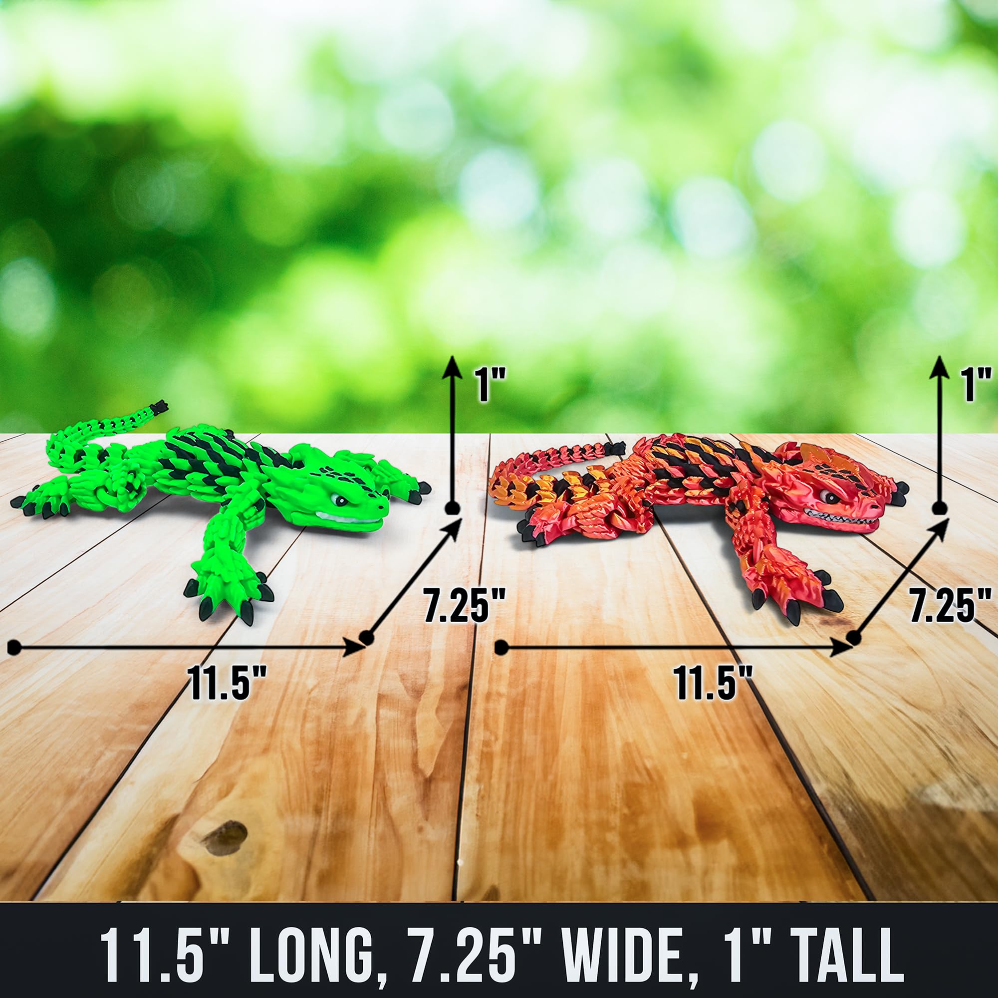 Mivi Collection Armadillo Lizard PLA figure preserves color through daily fidgeting.