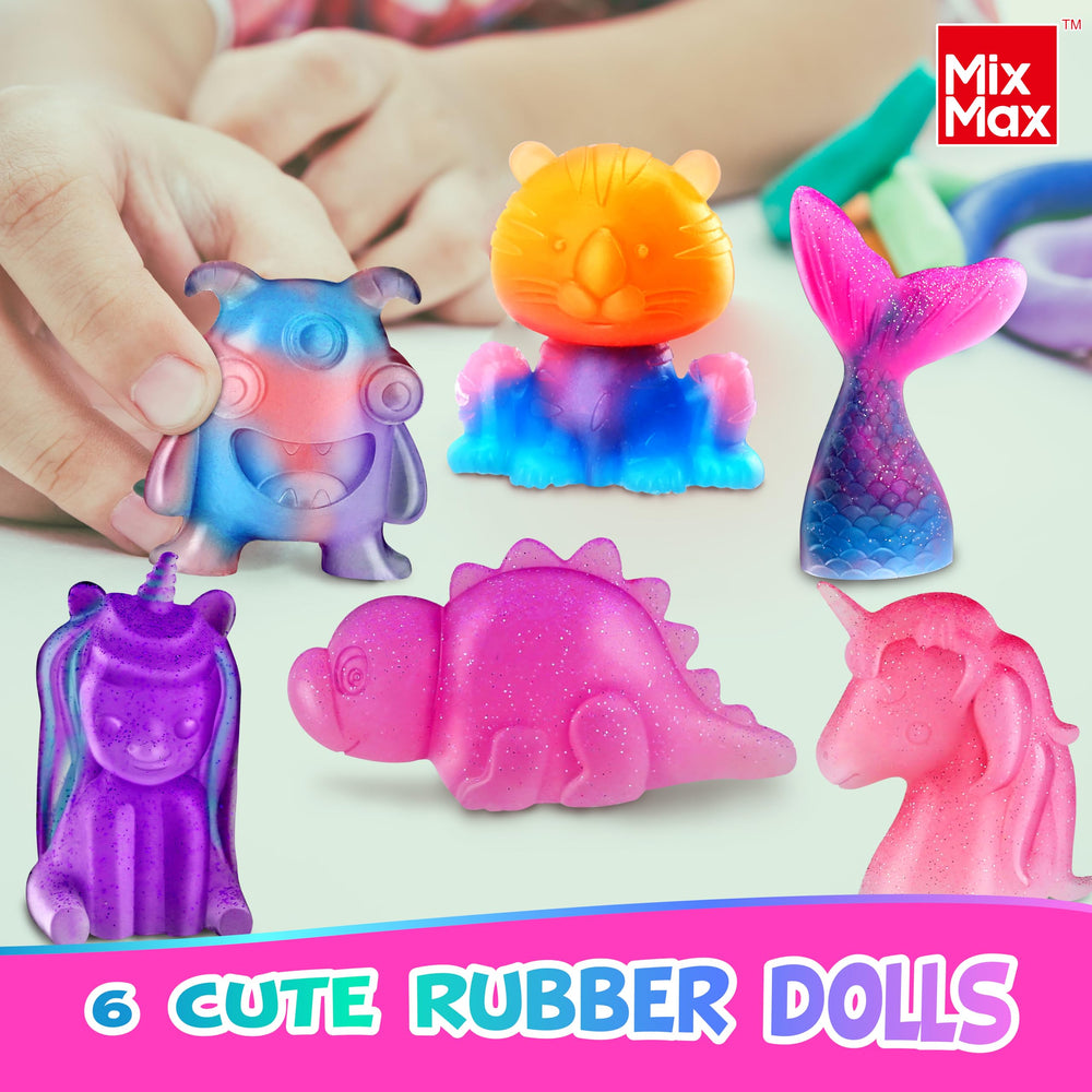 MixMax mermaid mold set ready for color, glitter, and crafty fun.