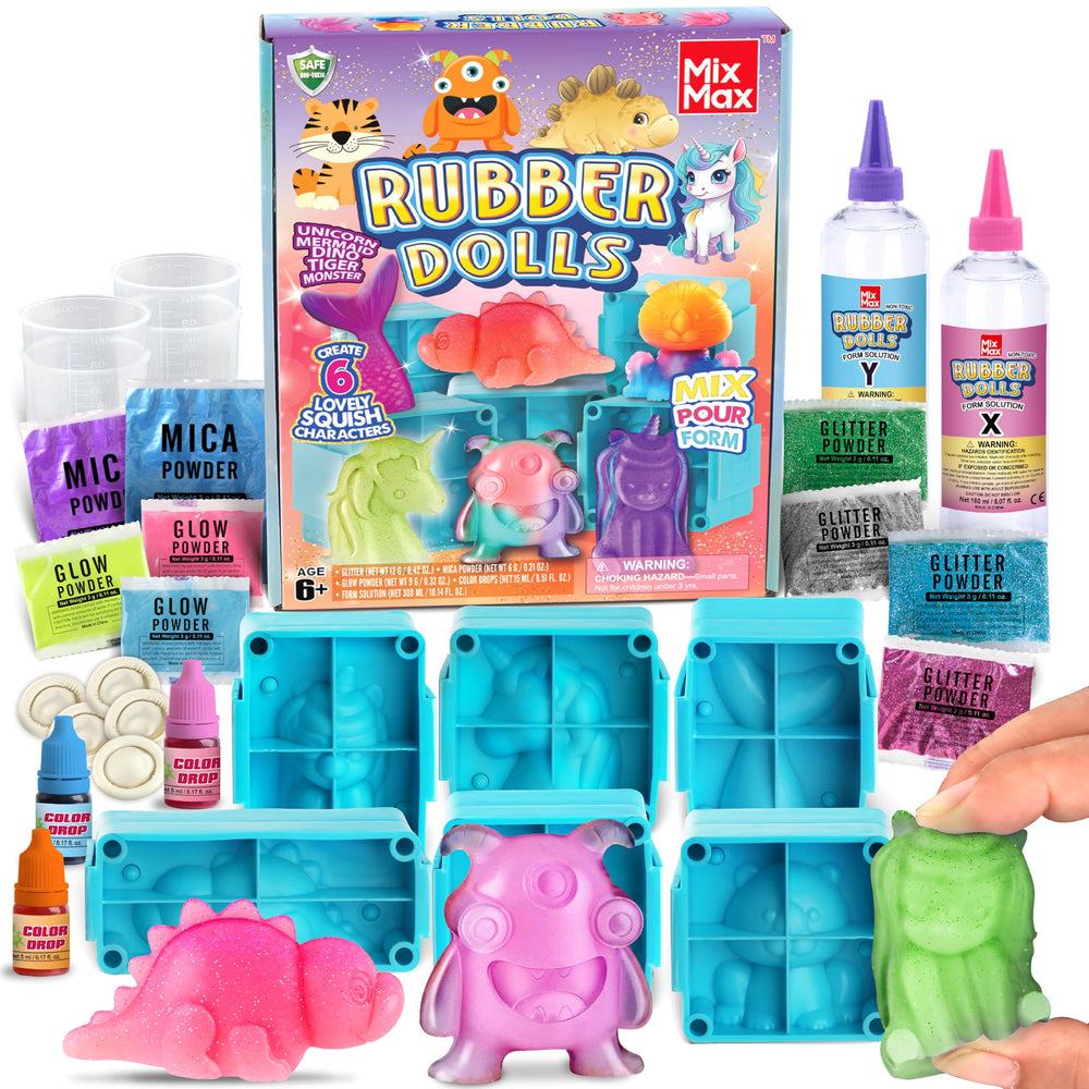 MixMax squishies unicorn mold kit for creative play and party activities.