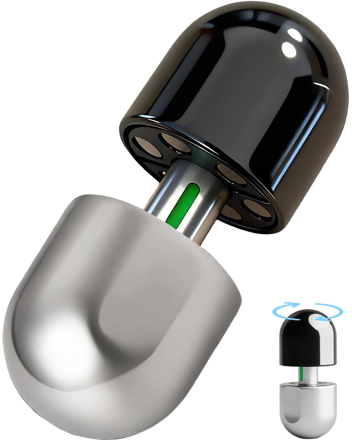 Mixtrys 3-in-1 metal fidget capsule slider in silver for focused work and calm.