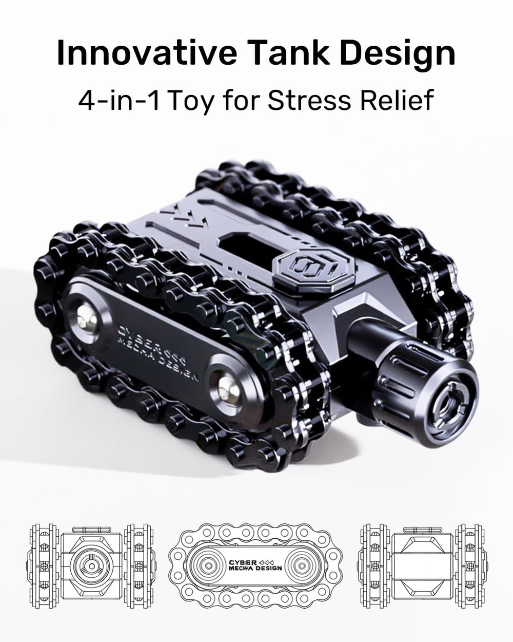 Mixtrys metal fidget roller delivers rhythmic motion to ease tension.