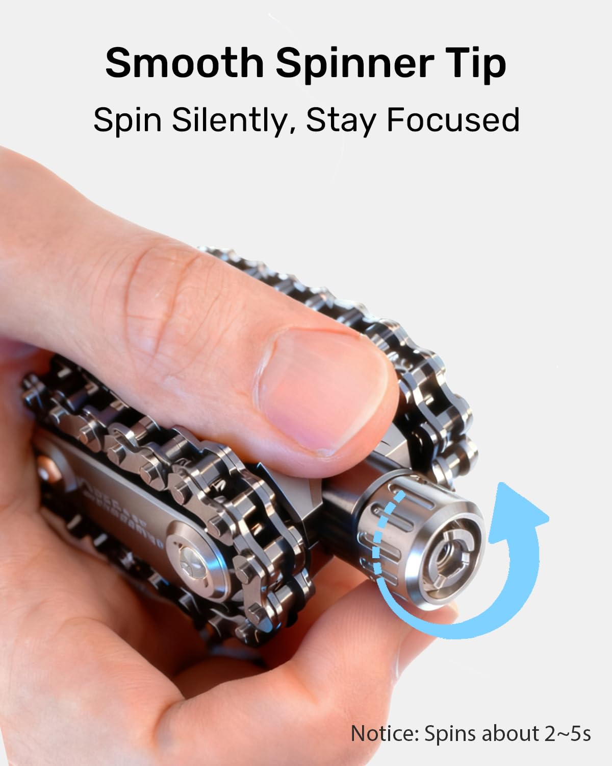 Mixtrys metal fidget top spins smoothly to improve focus and relaxation.