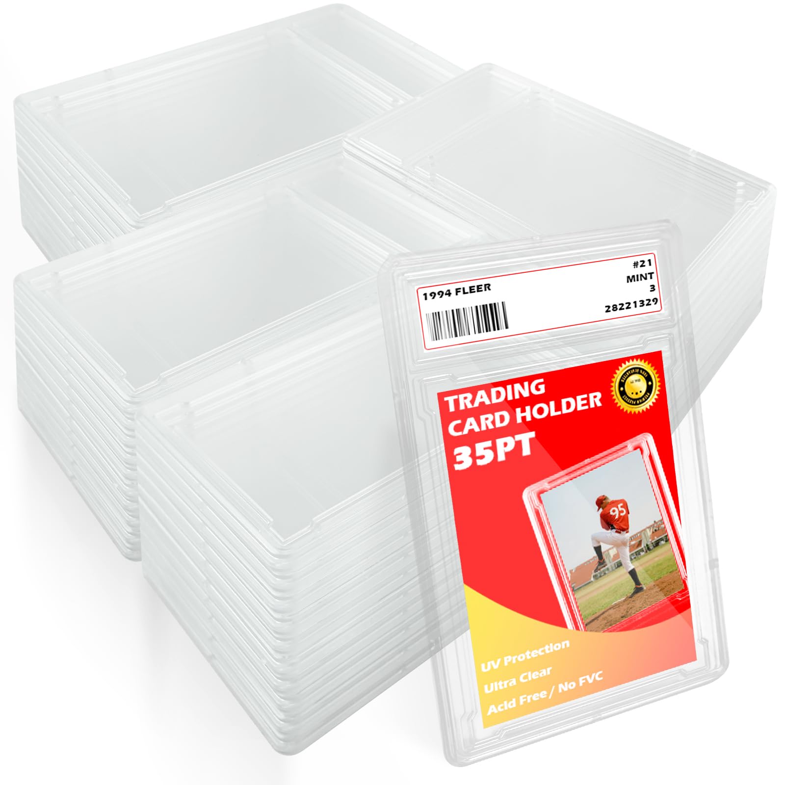 Miyukyee 50-pack card case exterior displays cards clearly for display.
