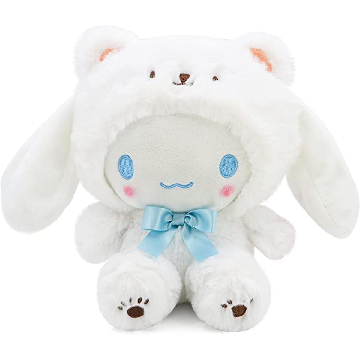 MJJAOQYF cartoon kawaii white bear plush, soft and cuddly toy for playtime