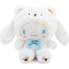MJJAOQYF cartoon kawaii white bear plush, soft and cuddly toy for playtime