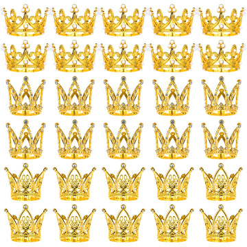 MJOGGOTT gold crown cake topper adds timeless elegance to celebrations.