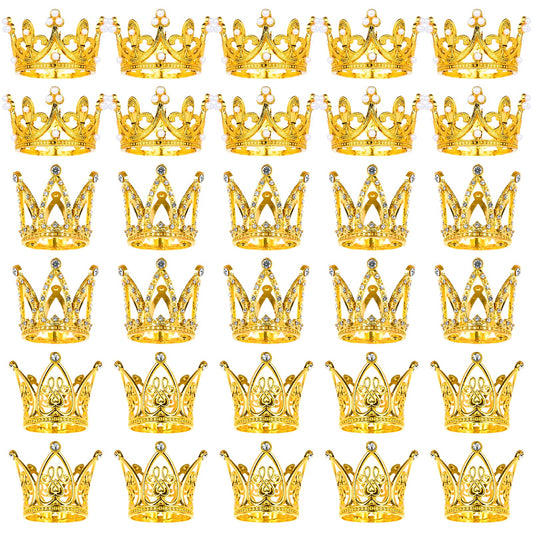 MJOGGOTT gold crown cake topper adds timeless elegance to celebrations.