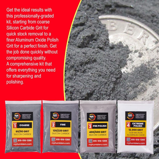 MJR Tumblers 6lb kit contents shown, ready for easy start and pre-measured stages
