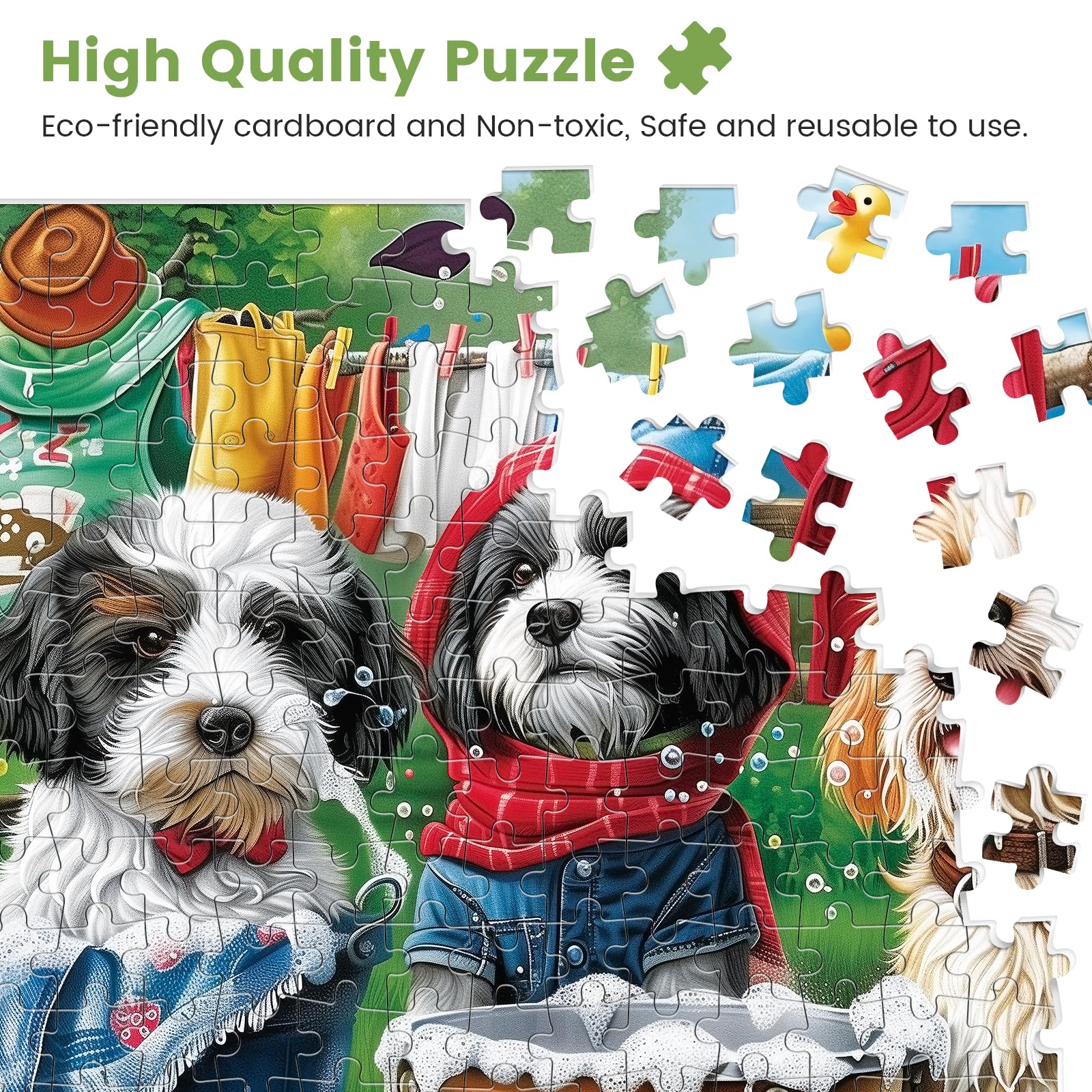 mjyphdm Anti-glare coating enhances color clarity for puzzling sessions