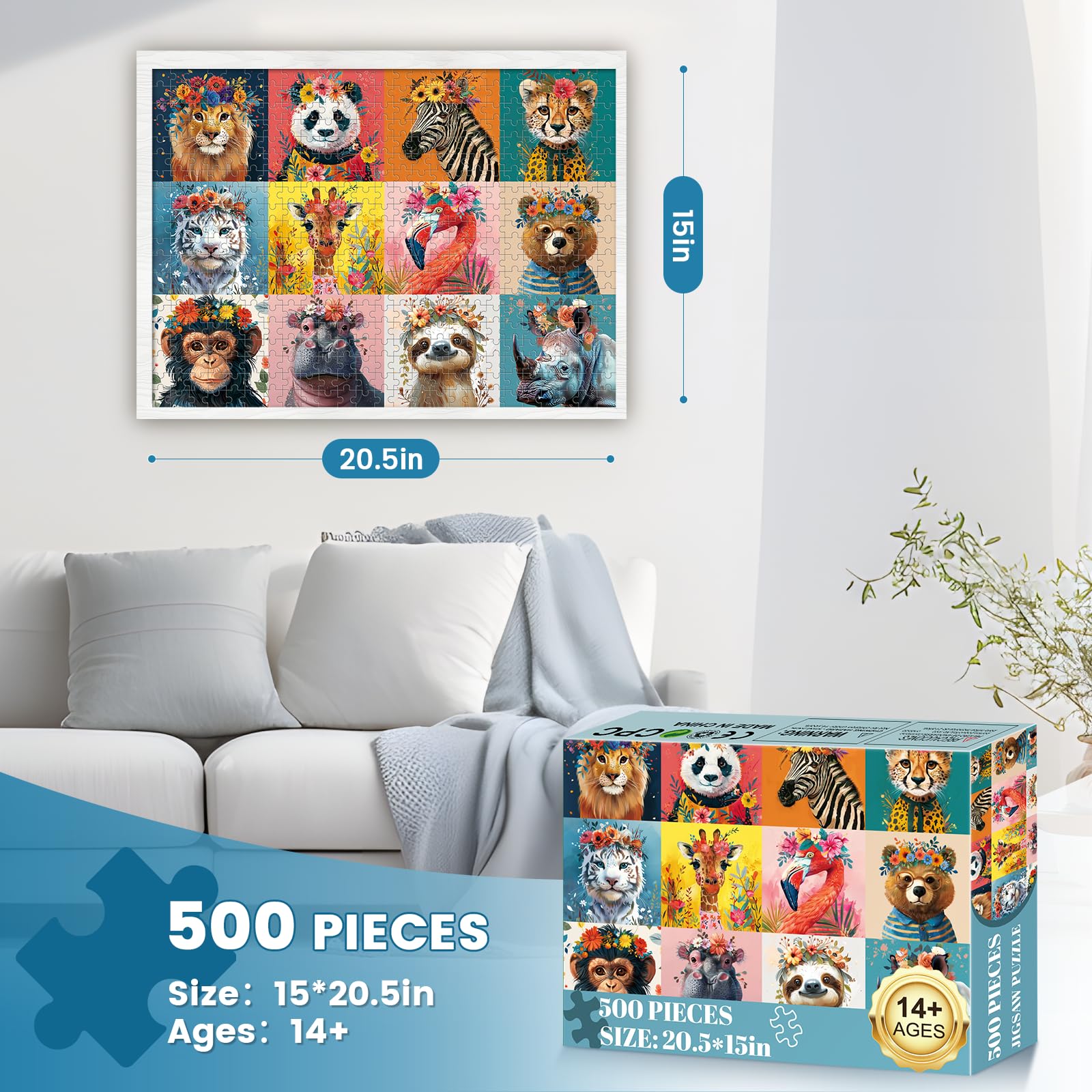 Mjyphdm dogs-puzzle: charming canine portraits ideal for dog lovers and gifts.