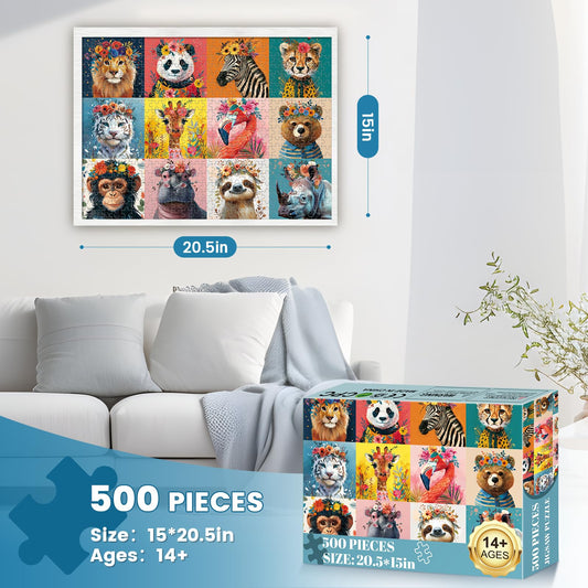 Mjyphdm dogs-puzzle: charming canine portraits ideal for dog lovers and gifts.