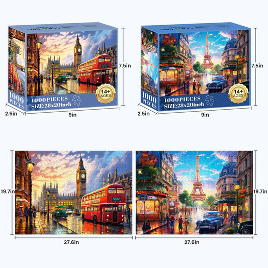 Mjyphdm Eiffel Tower 1000-piece puzzle for collaborative fun.