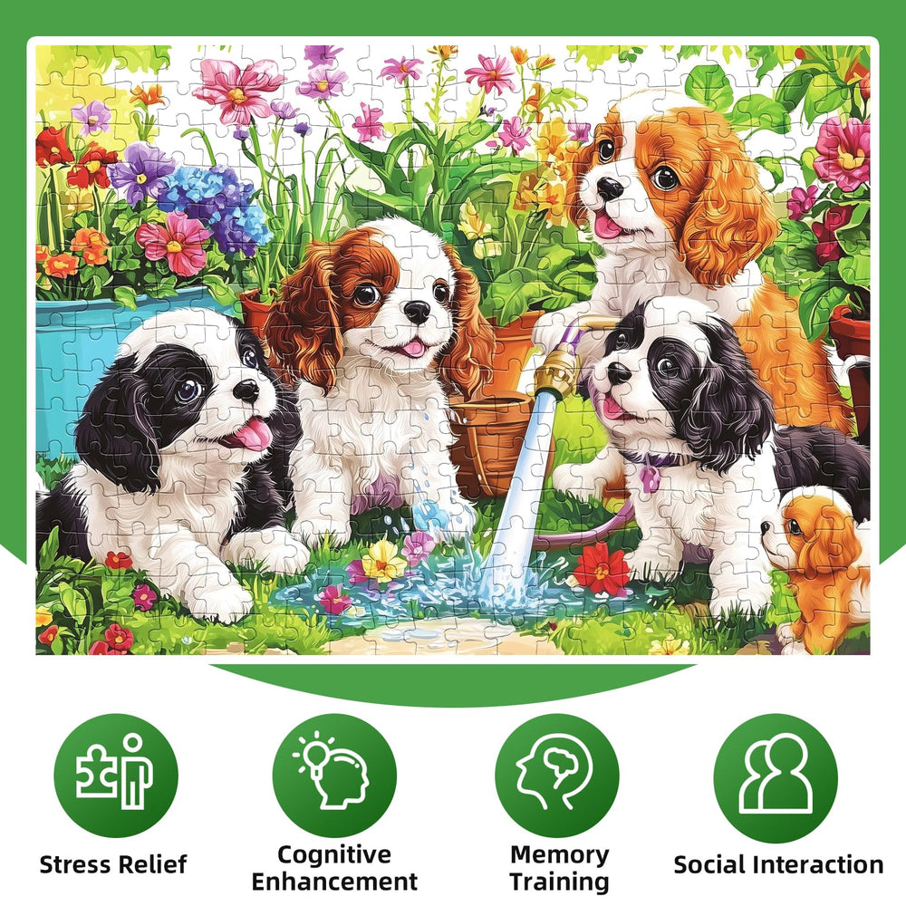Mjyphdm large-pieces dog puzzle designed for adults and kids, with durable, easy-to-handle pieces.