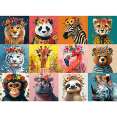 Mjyphdm wild-animals-puzzle: vibrant portraits for engaging family puzzle sessions.