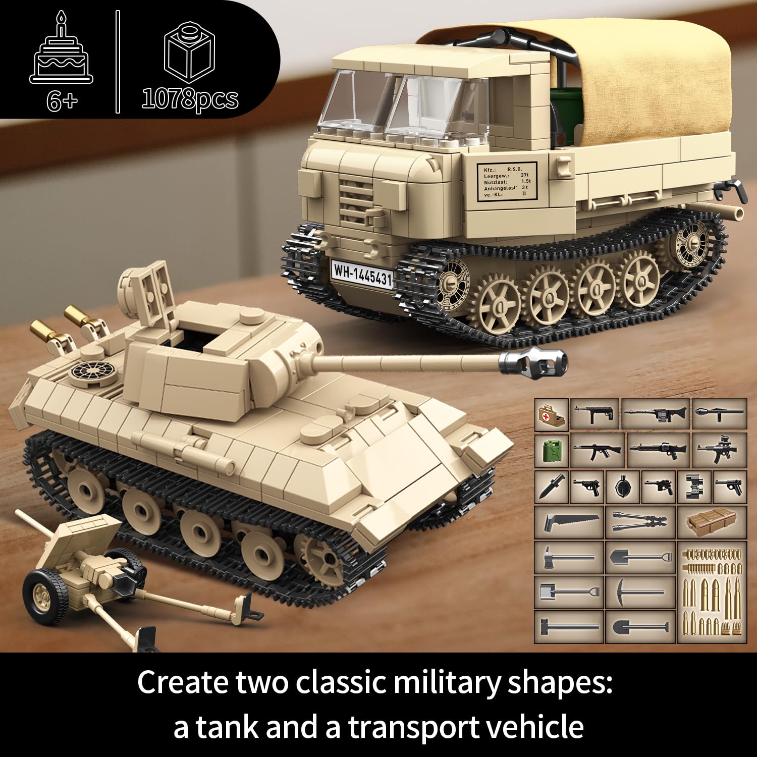 Mkmimo 37mm anti-tank gun detail adds battlefield authenticity.