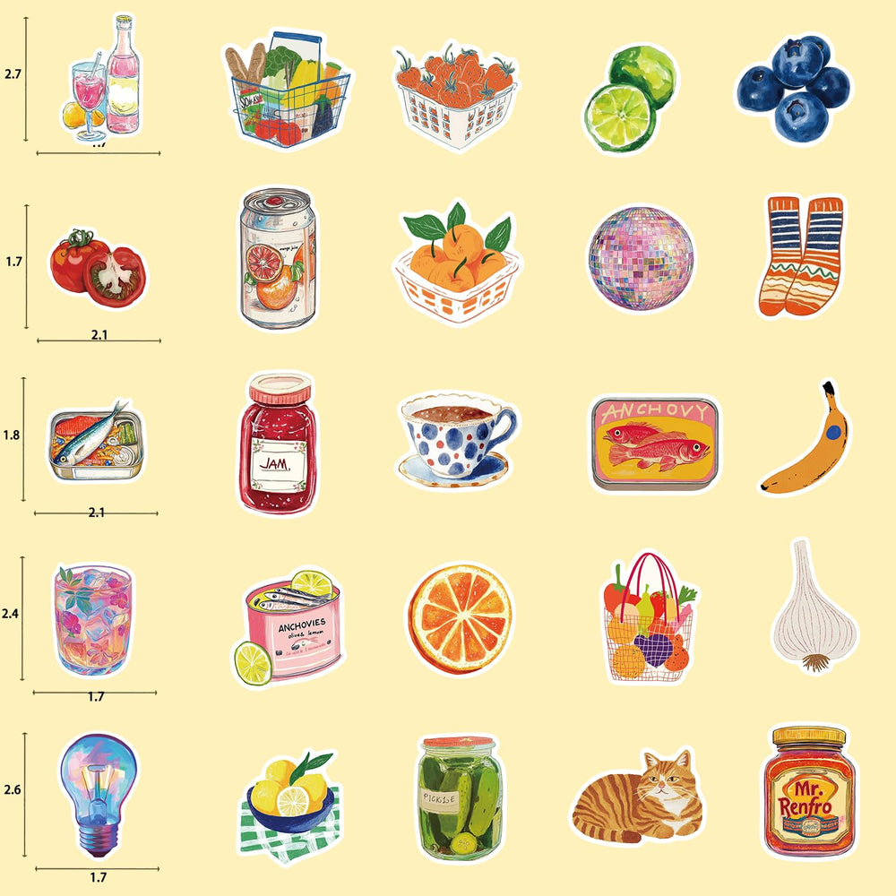 MKZ coquette stickers showcase bright colors in 2-inch formats for planners.