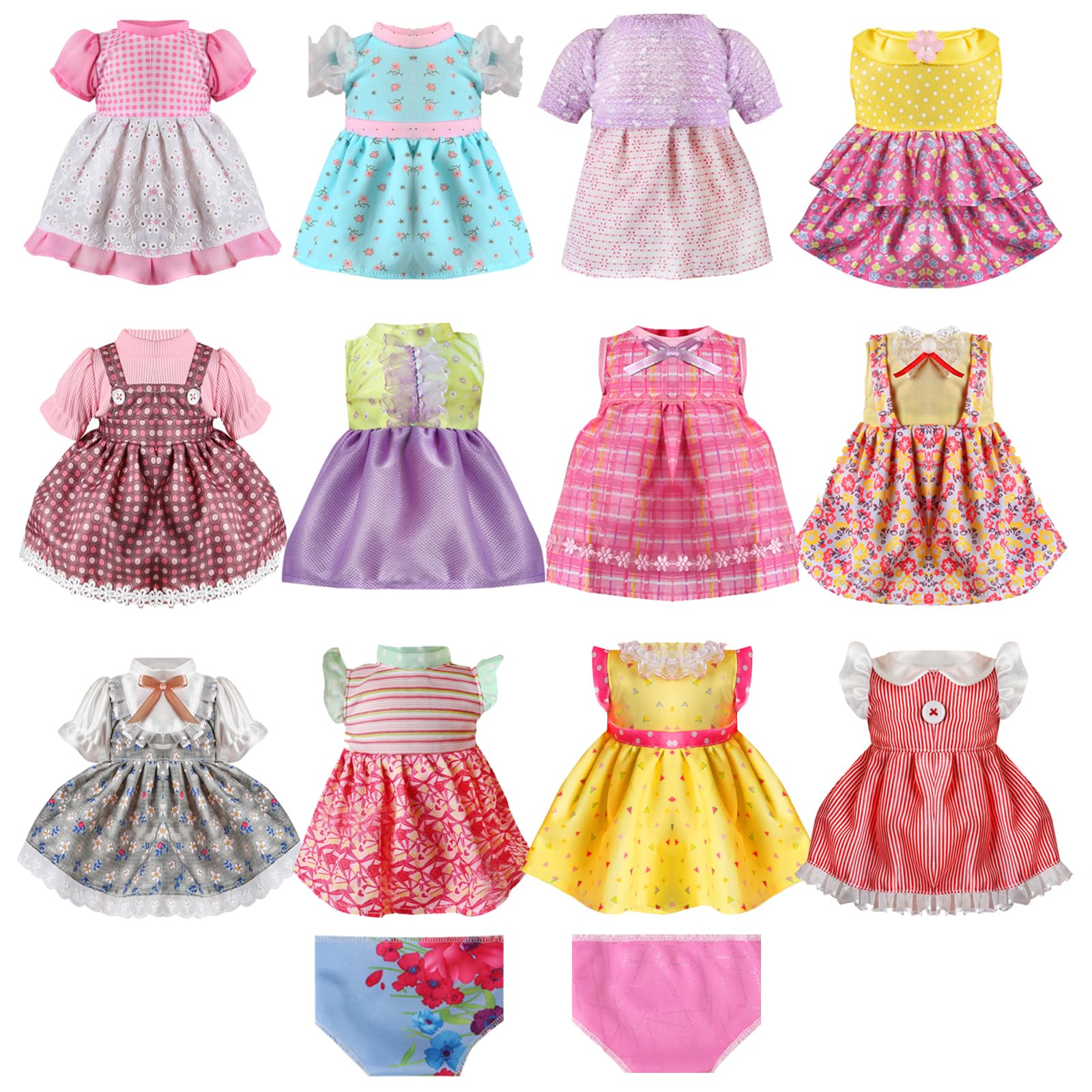 MLcnleS Alive doll clothes: 12-dress set for 12–14 inch dolls, versatile dress-up fun.