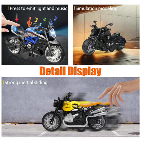 MLcnleS alloy diecast motorcycle side profile, with authentic racing look for play