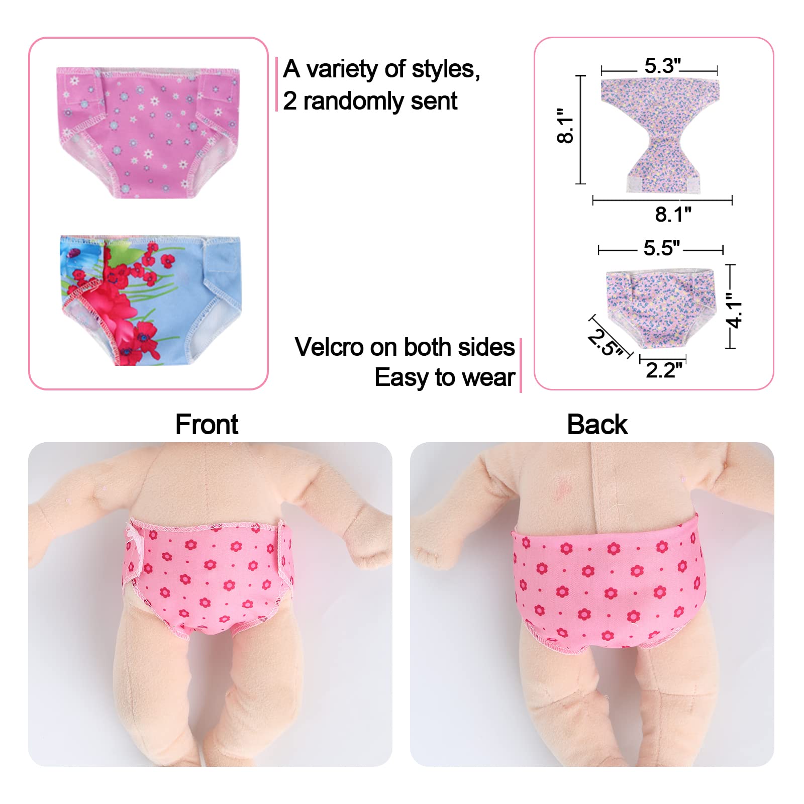 MLcnleS doll outfits with elastic and Velcro for easy dressing.