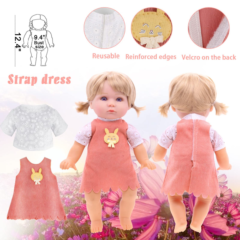 MLcnleS Velcro easy-dress doll clothes for quick outfit changes.