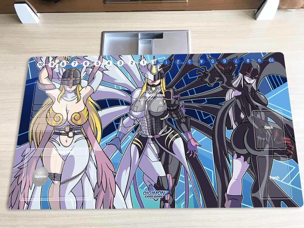 Mlikemat Angewomon and Mastemon artwork enhances immersive sessions.