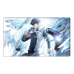 Mlikemat Kaiba Seto Blue-Eyes Playmat with vibrant hero art for tabletop battles.