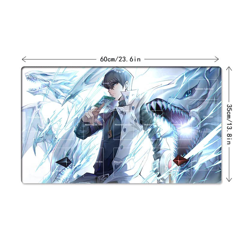Mlikemat Kaiba playmat pattern closeup highlights detailed dragon art for immersion.