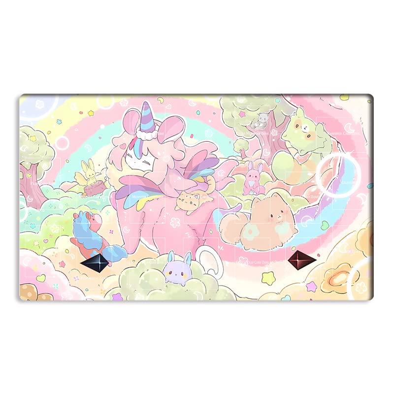 Mlikemat Melffy Playmat with zones for card layout and quick access.
