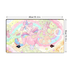 Mlikemat natural rubber fabric playmat surface supports smooth card handling.