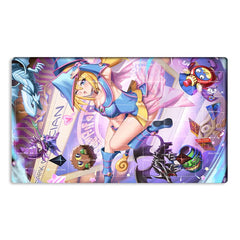 Mlikemat Duel Monsters Dark Magician Girl playmat with zones for organized gameplay